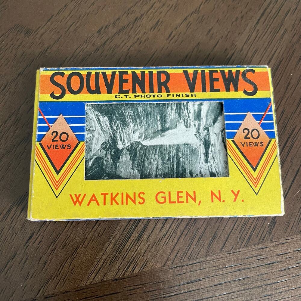 Vintage Watkins Glen New York Souvenir Views 20 Photo Cards 1930s Black White